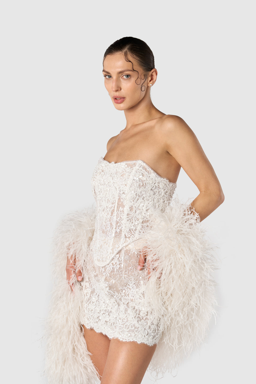 "Twilight Hour" Lace Corset & Skirt
