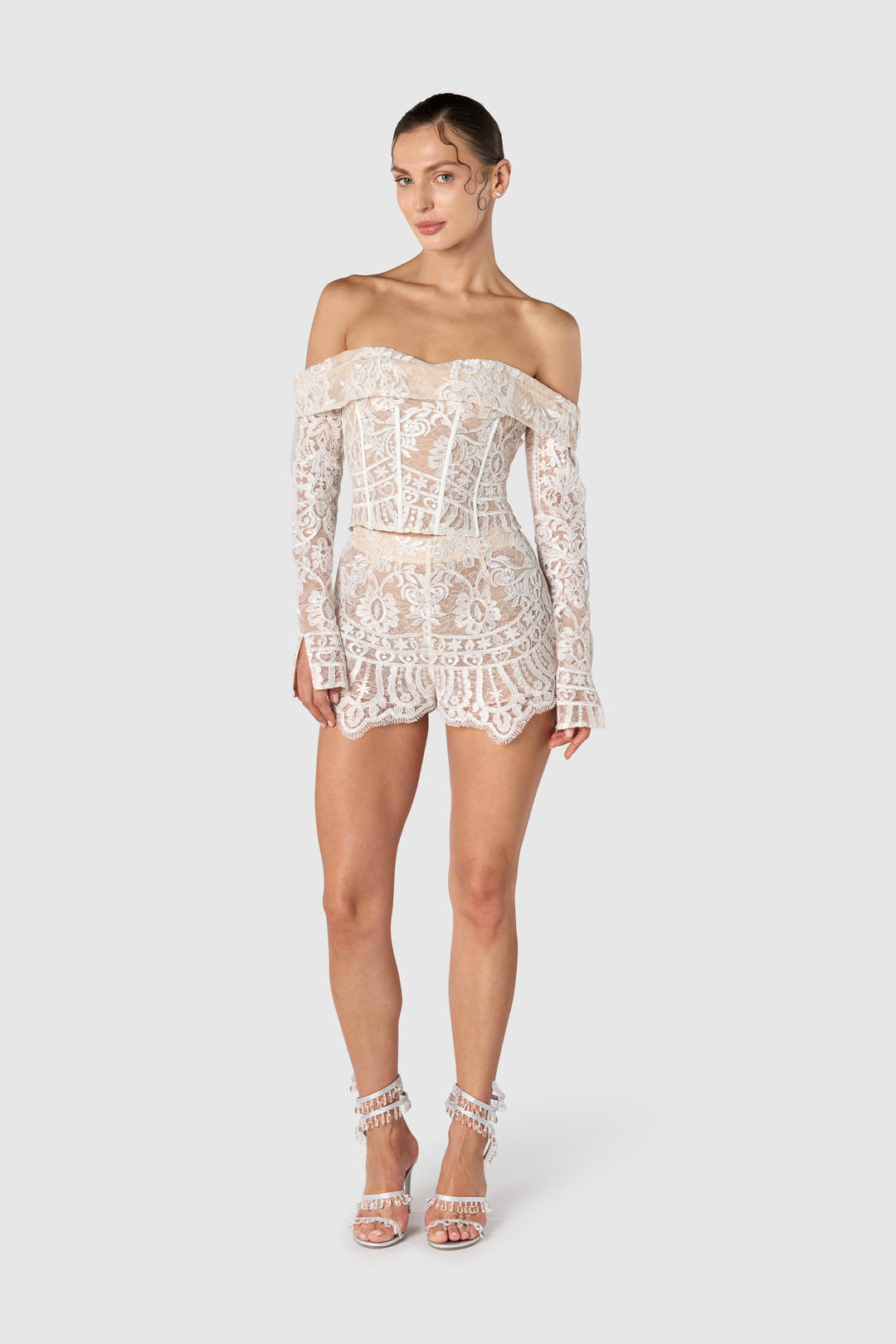 "Godiva" Corset Top, Sleeves & Shorts