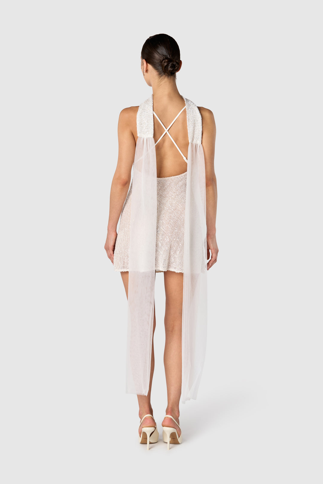 "Diamond Dusk" Mini Dress & Scarf