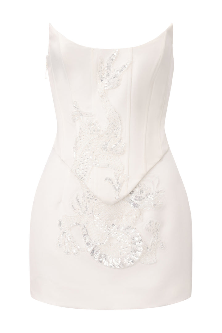 "Chen" Embellished Corset Top & Mini Skirt Co-Ord Set